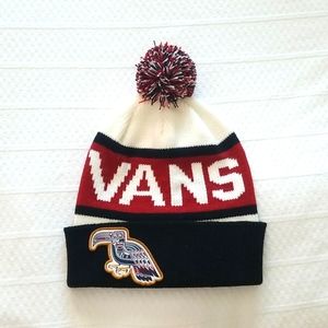 Vans White Beanie Bird Applique New Unisex Size OS